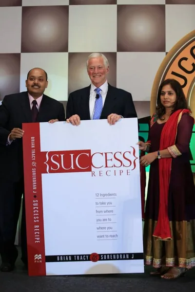 Surendran Jayasekar and Brian Tracy at the Success Recipe book launch